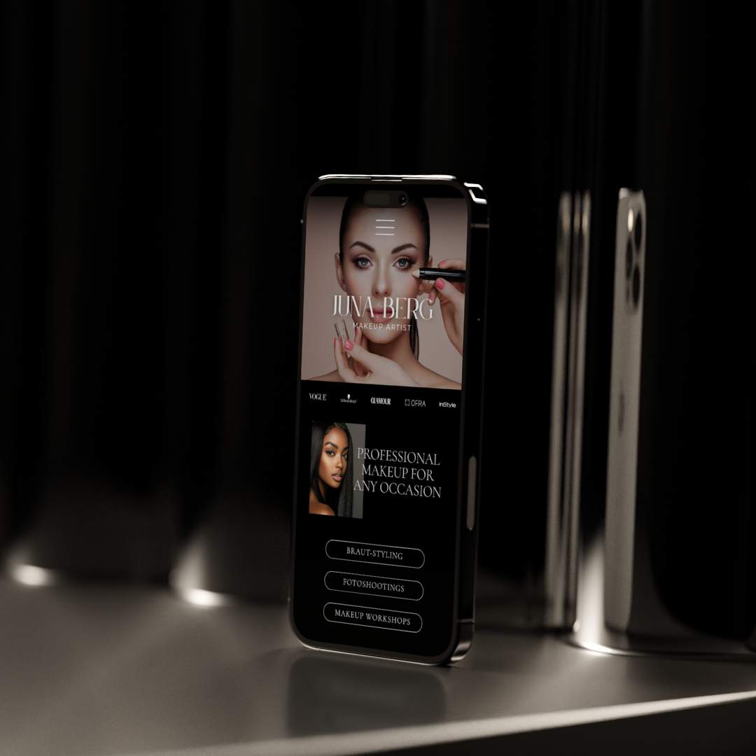 Responsive Webdesign Smartphone für Makeup Artist