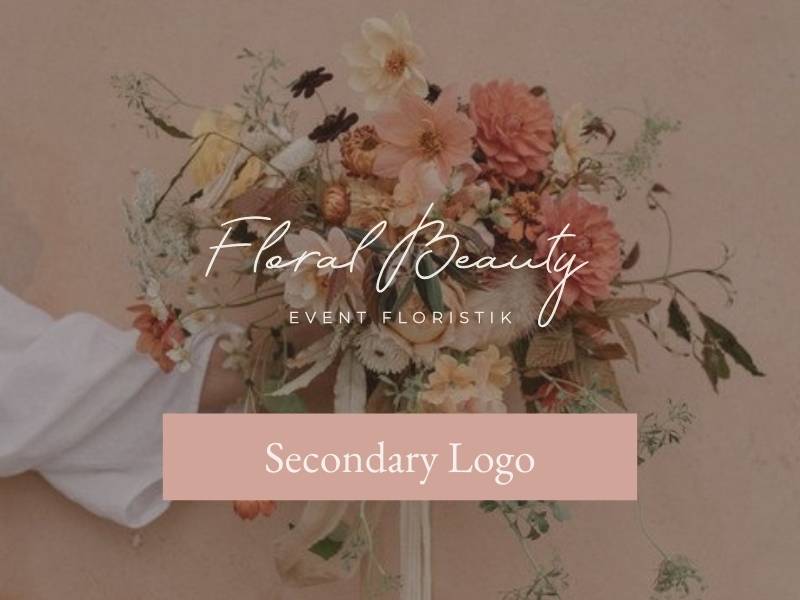4 Must-Have Logo-Varianten 2 Eventfloristik Logodesign für Hochzeitsfloristik - Secondary Logo Beispiel