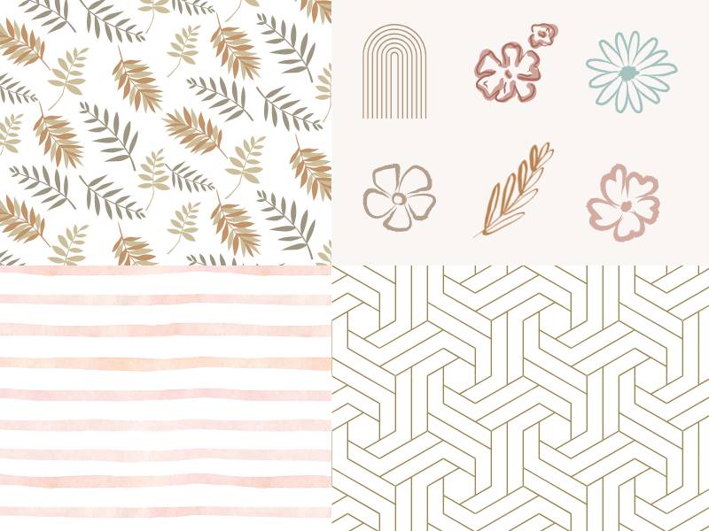 4 Must-Have Logo-Varianten 5 Eventfloristik Logo für Hochzeitsfloristik - Brand Elemente, Brand Pattern Beispiel