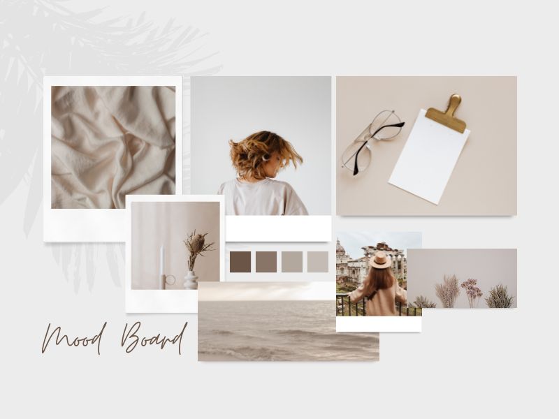 Moodboard erstellen - Der erste Schritt zum einzigartigen Brand Design 1 Moodboard beige, clean