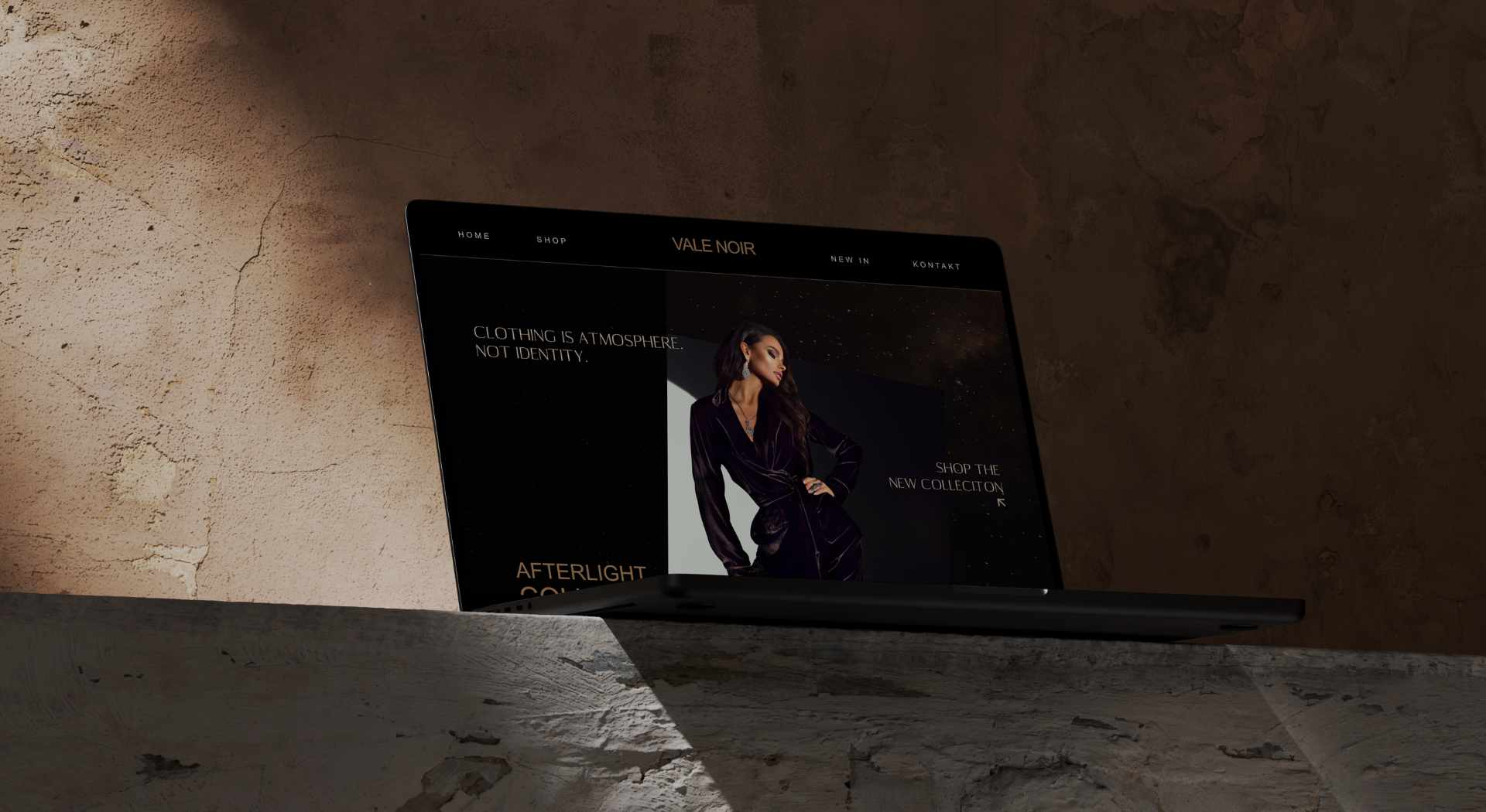 Webdesign Fashion Brand, Webdesign Fotografen, Laptop Ansicht Premium Luxury Webdesign