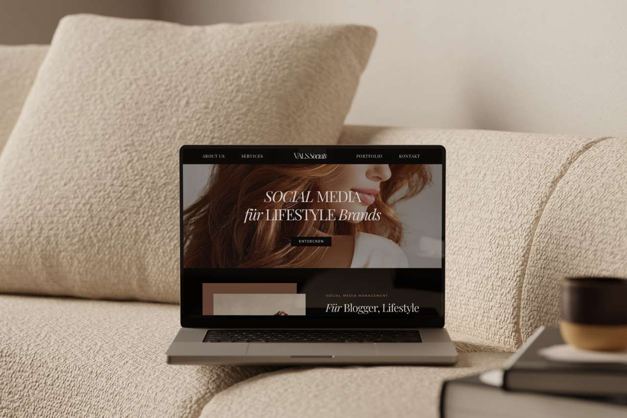 Website für Social Media Manager und Virtuelle Assistenz für Lifestyle Brands.