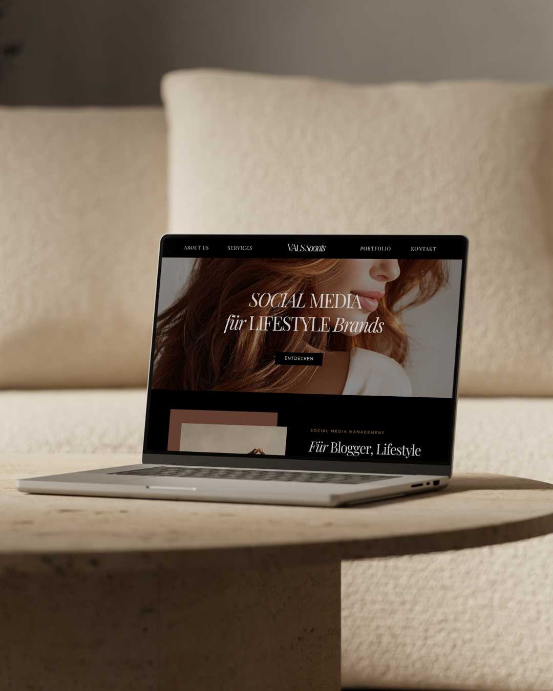 Website für Social Media Manager und Virtuelle Assistenz für Lifestyle Brands.